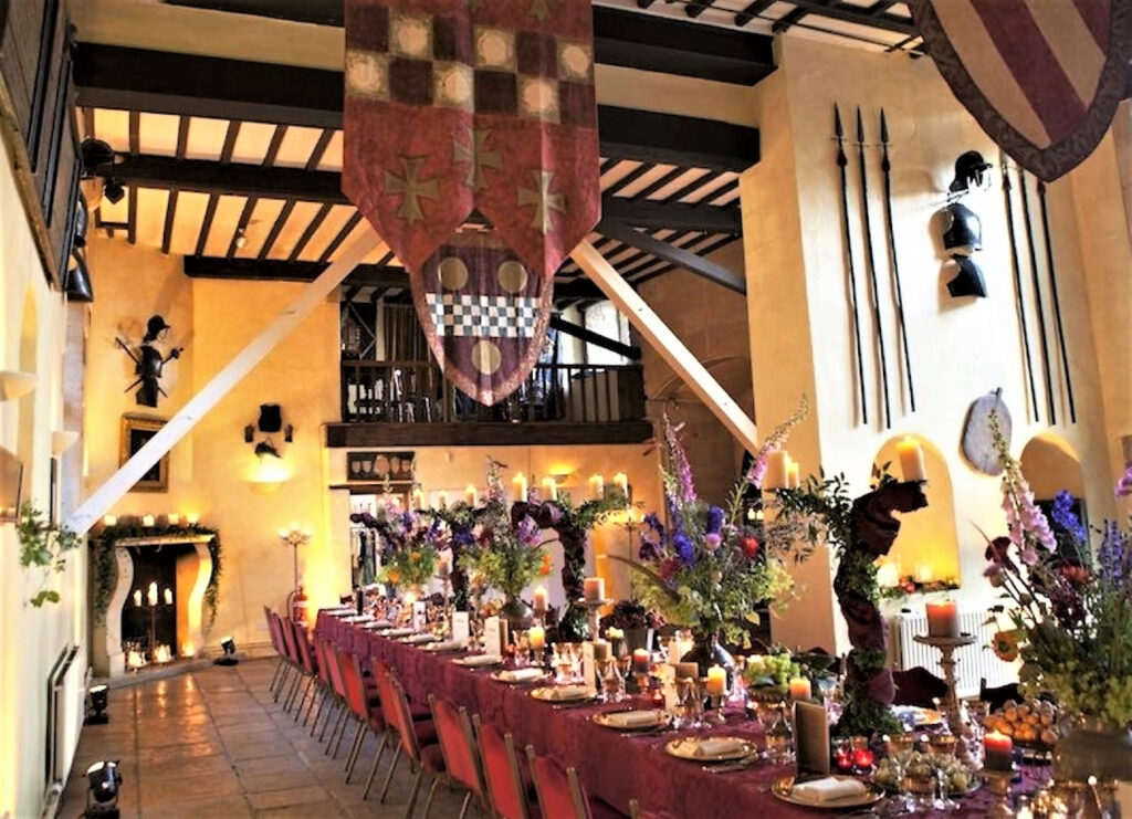 4. The permanent banqueting hall at Sudeley Castle, used by various Kings and Queens of England.