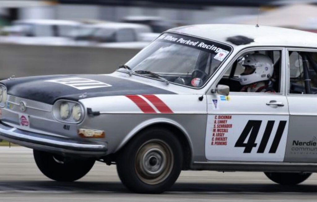 photo of a rare VW 411 family sedan with a Porsche engine