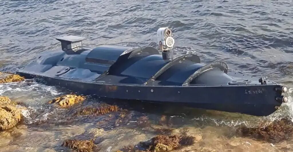 The unmanned, semi-stealth Magura V5 sea drone is manufactured in Ukraine.