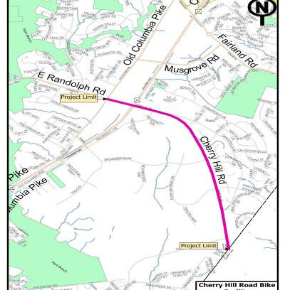 Cherry Hill Road Bikeway Project in Silver Spring VIA MCDOT