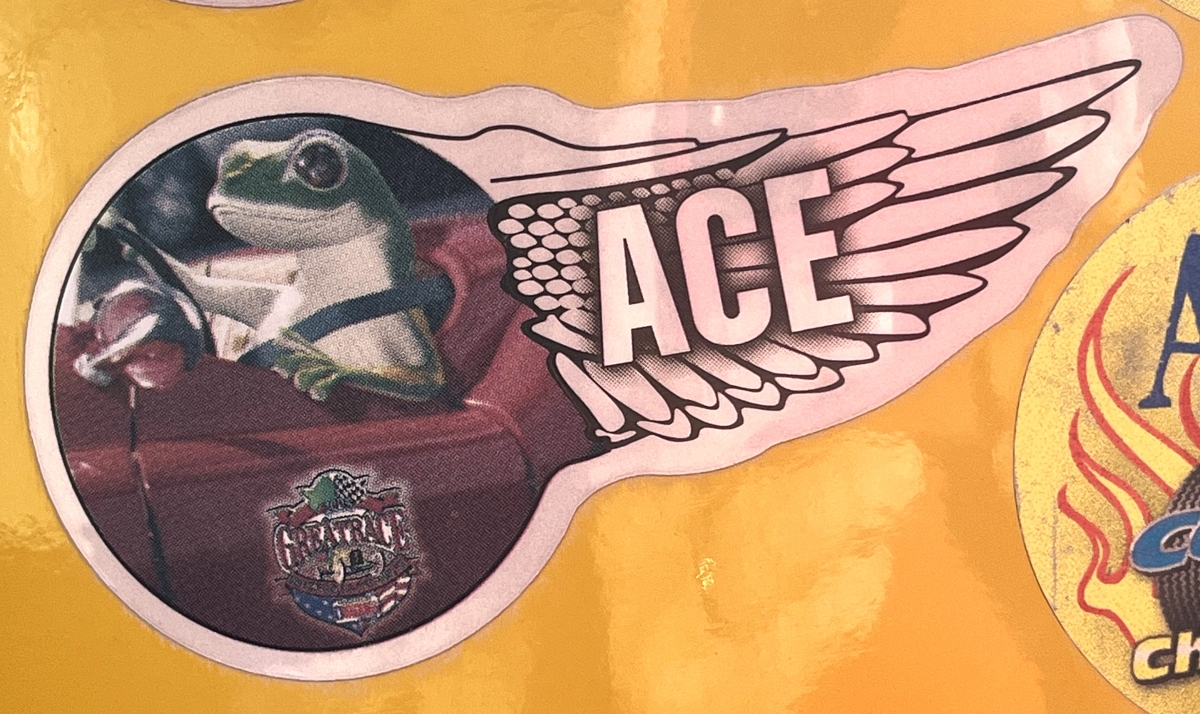 photo of an "Ace" sticker from the 2005 Great Race