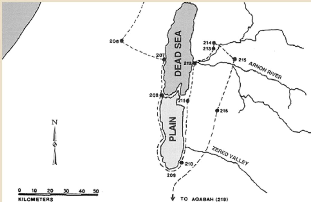 map of the dead sea