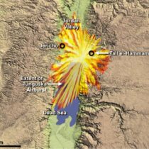 Map of area w airburst