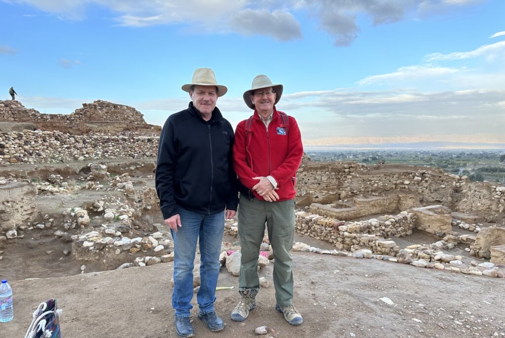 Author Lew Toulmin and Kenton Spading on dig