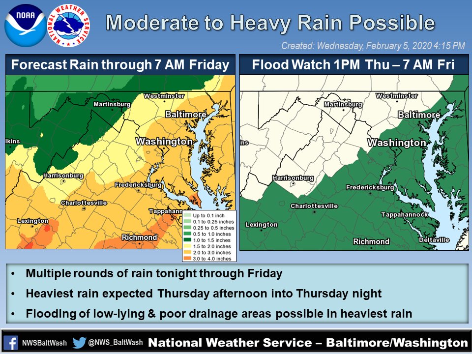 National Weather Service Issues Flood Watch for Thursday - Montgomery ...