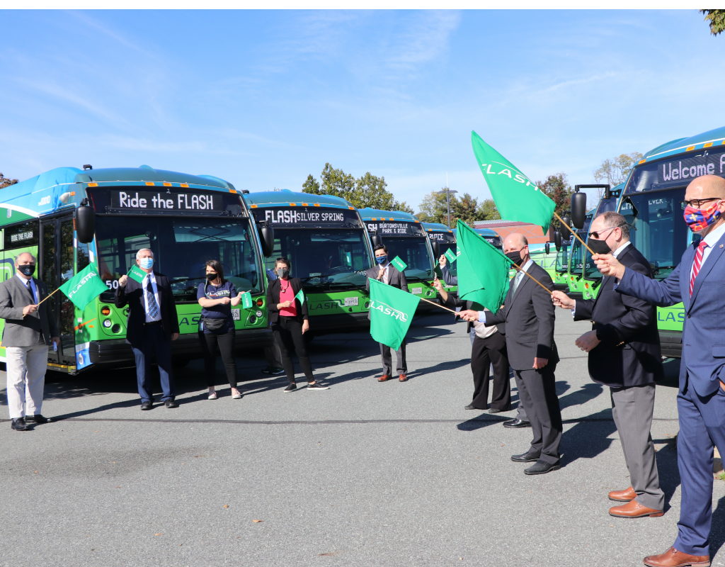 County Leaders Introduce Maryland's First Bus Rapid Transit Service ...