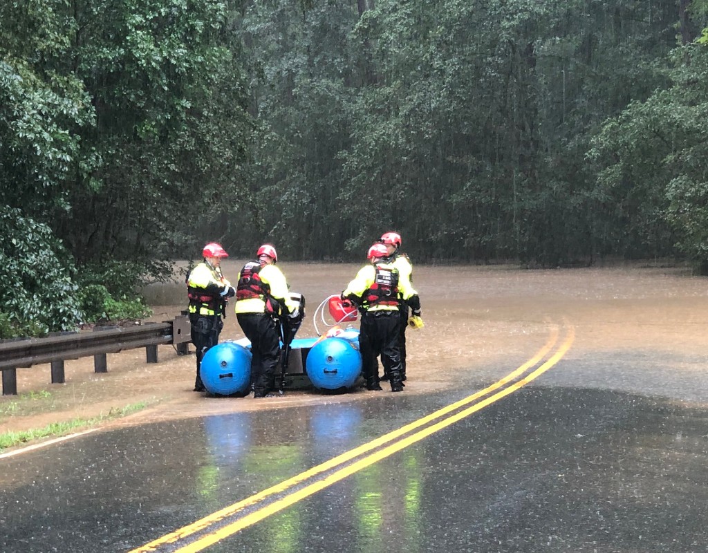 Flooding Causes Road Closures, Leaves Cars Stranded in Montgomery ...