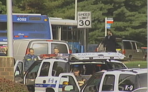 photo of police activity following shooting by sniper