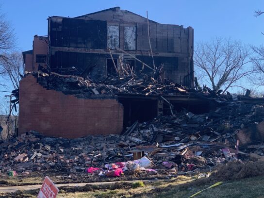 photo of ss apartment explosion day after march 4