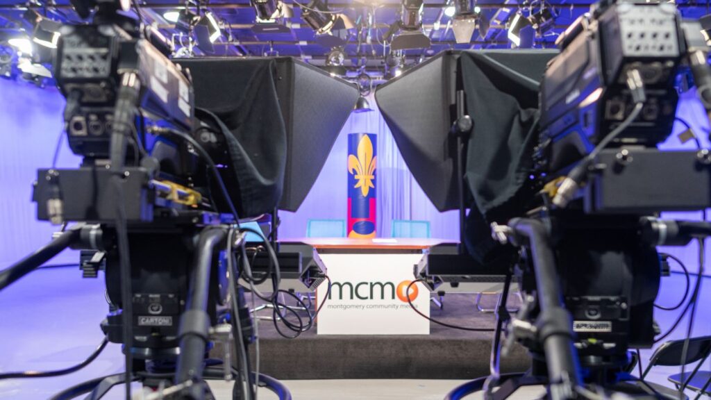 photo of studio set up for election production