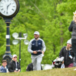 photo of gallery at the 2022 Wells Fargo Championship with an 8 under par at TPC Potomac at Avenel Farms at the 2022 Wells Fargo Championship with an 8 under par at TPC Potomac at Avenel Farms