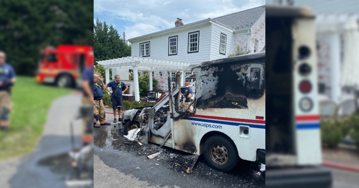 Mail Delivery Truck Catches Fire in Darnestown - Montgomery Community Media