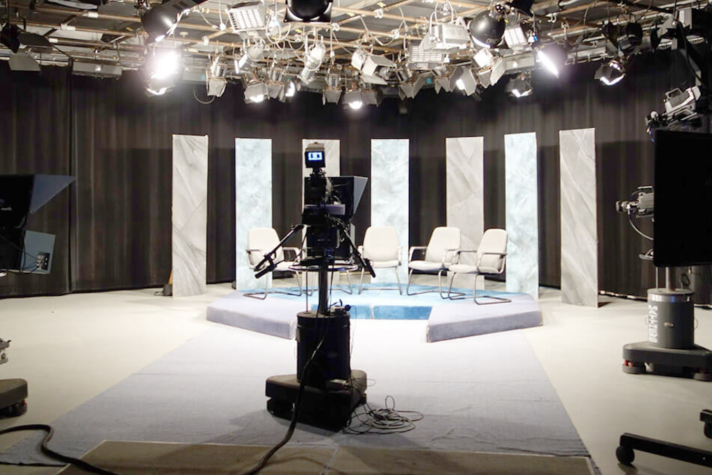 photo of MCM TV recording studio at Rockville headquarters