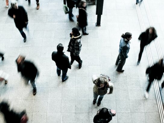 photo of people on a street