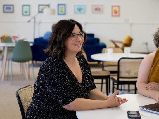 photo of woman taking class