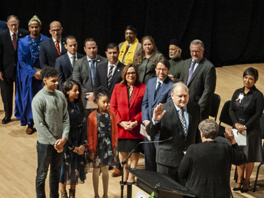 photo of Marc Elrich taking oath of office dec 2018