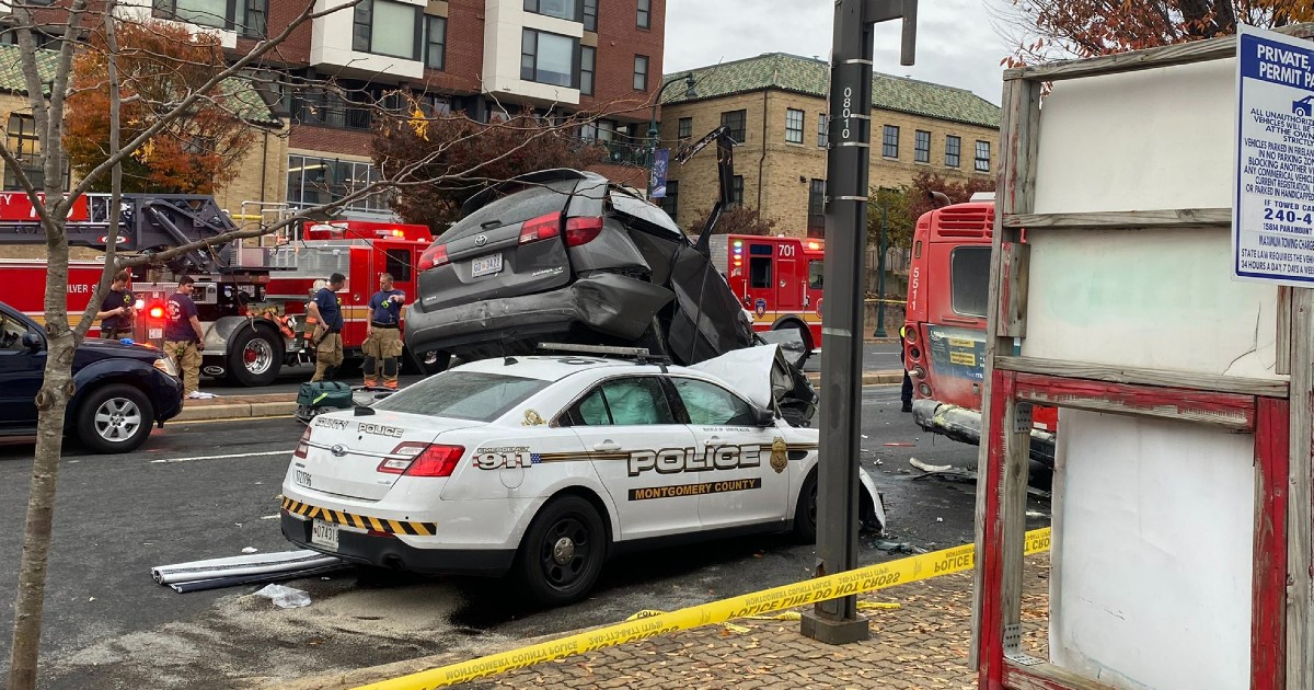 Police Pursuit After Armed Robbery Ends in Crash with Metro Bus ...