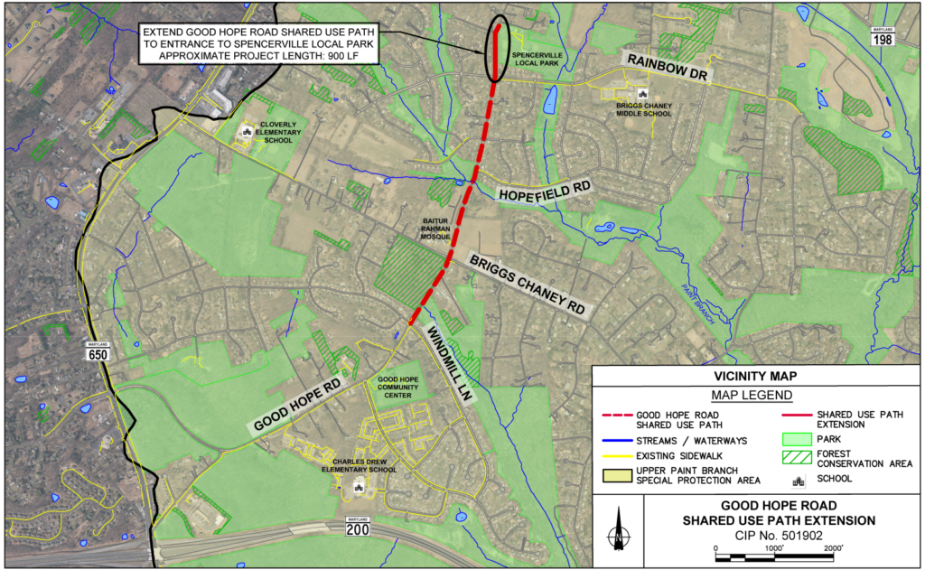 Mcdot Map Good Hope Road Project to be Discussed at MCDOT Public Meeting ...