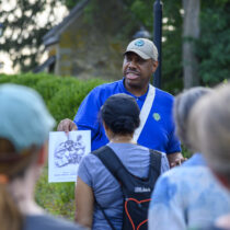 photo of group on guided hike of underground railroad