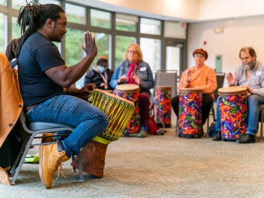 photo of activity from 2022 active aging week at brookside gardens