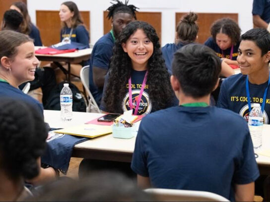 Students at the SALC meeting