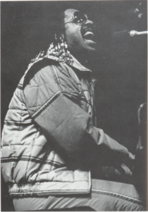 "Stevie Wonder's impromptu performance at Montgomery Blair High School, Jan. 14, 1981." Via. Blair 1981 yearbook.