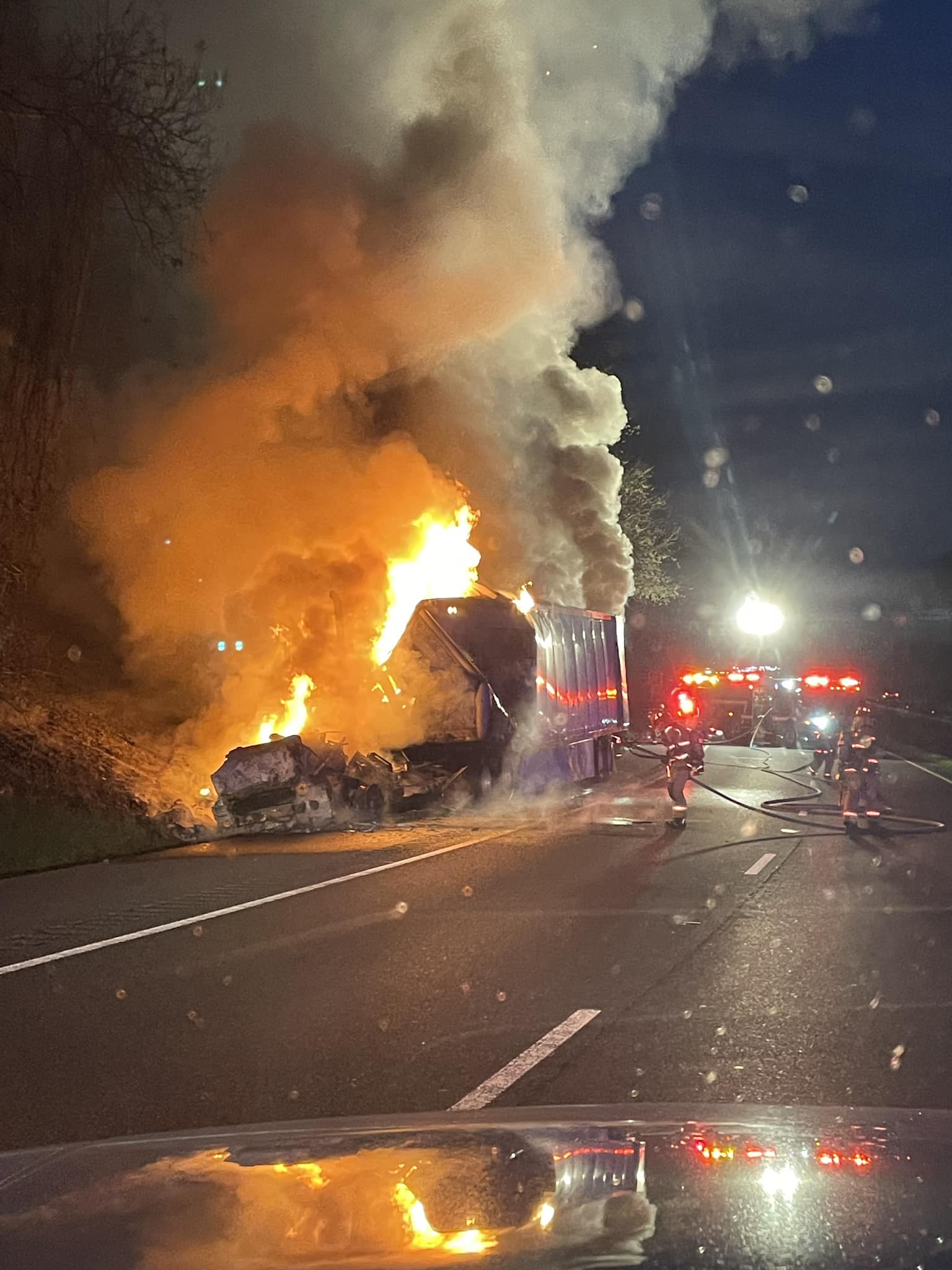 I-270 Southbound Lanes Closed After Tractor Trailer Catches Fire ...
