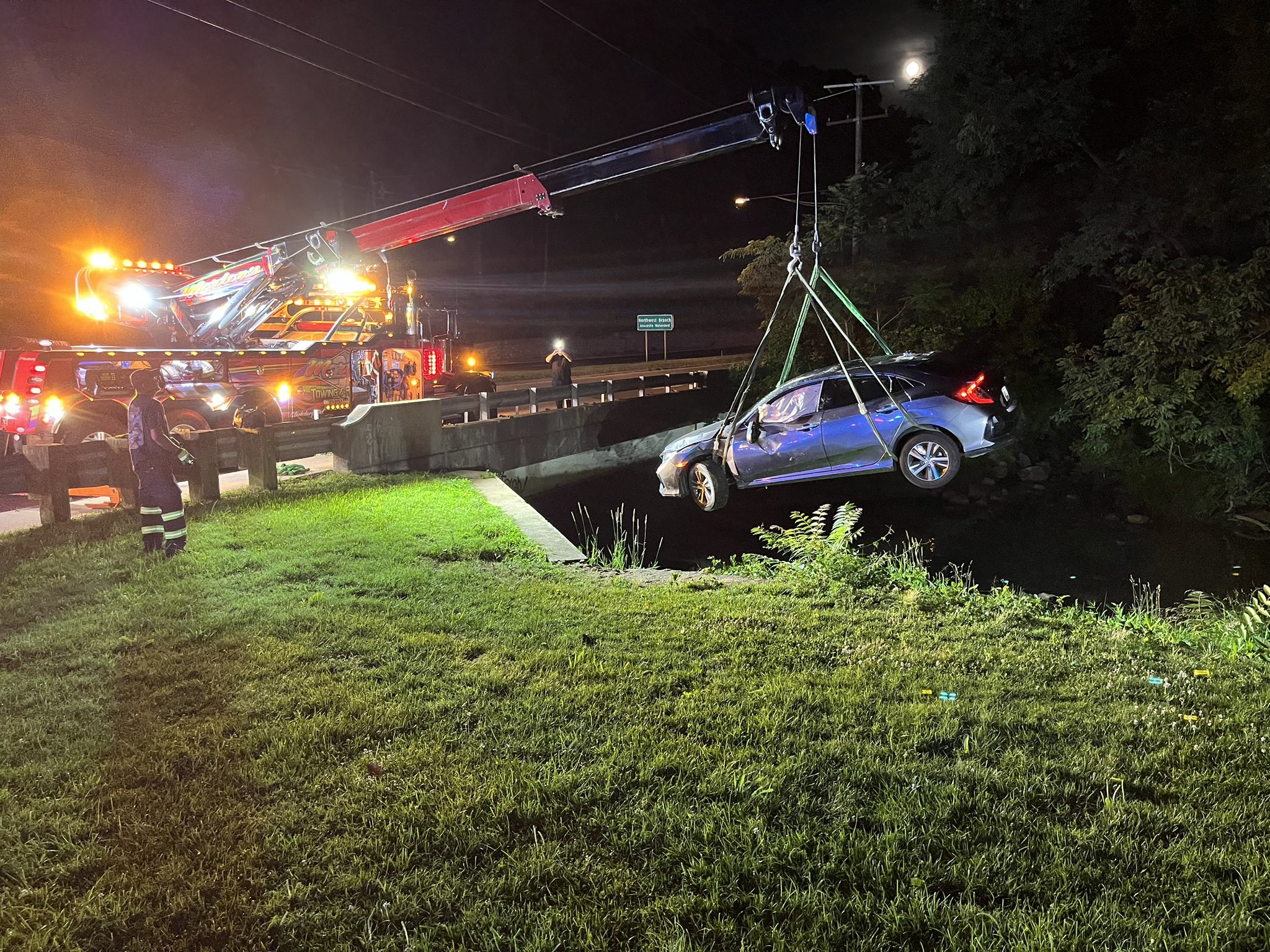 Car Driven into Creek, Driver Arrested for DUI - Montgomery Community Media