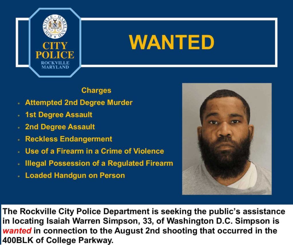 Suspect Wanted for Attempted Murder in College Parkway Shooting ...
