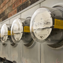 Electric Meters for Multi-Family Apartment Building.