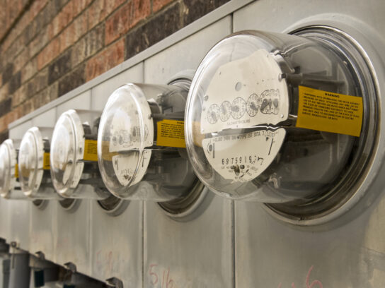 Electric Meters for Multi-Family Apartment Building.