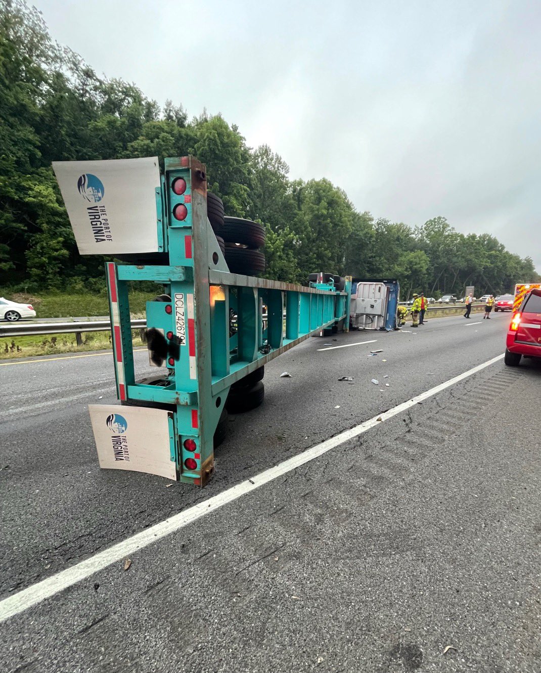 I-270 Overturned Tractor-Trailer Causes Slowdowns Across Urbana