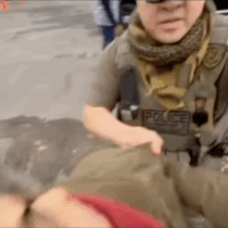 Still image of Kristin Mink incident with ICE agents