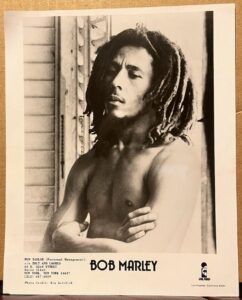 Publicity photo of Bob Marley circa 1977. Photo Credit: Island Records, distributed by Kim Gottlieb