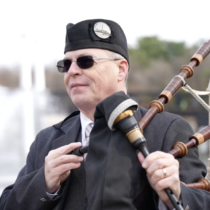 Chris Hamilton bag pipe player