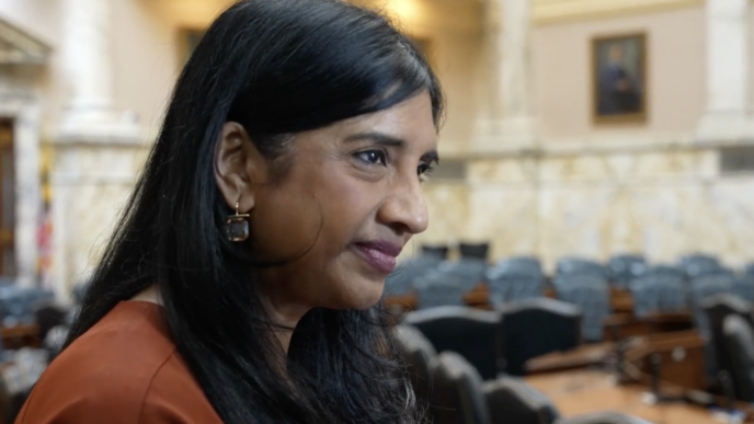 Lt. Gov. Aruna Miller int he Maryland State House February 2026.