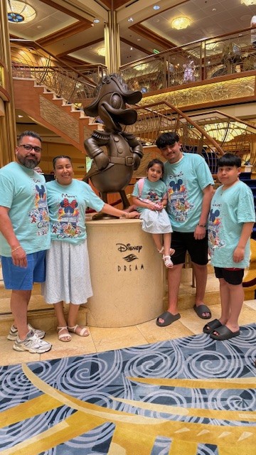 Jessica Ceja and her family on a Disney cruise
