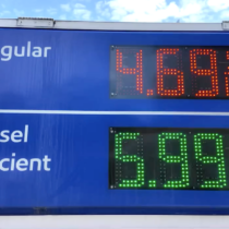 the pulse of fuel prices_gas prices hover at around $5 per gallon.