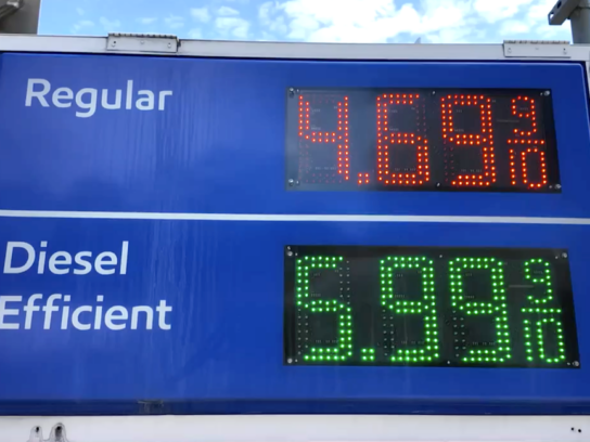 the pulse of fuel prices_gas prices hover at around $5 per gallon.