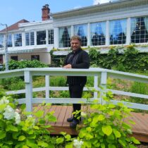 Outdoors on the beautiful grounds of Zinnia in Silver Spring