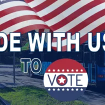 MCDOT ride on bus early voting campaign