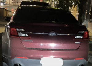 Photo of Pinkney's vehicle_Ford Taurus_Photo provided by MCPD