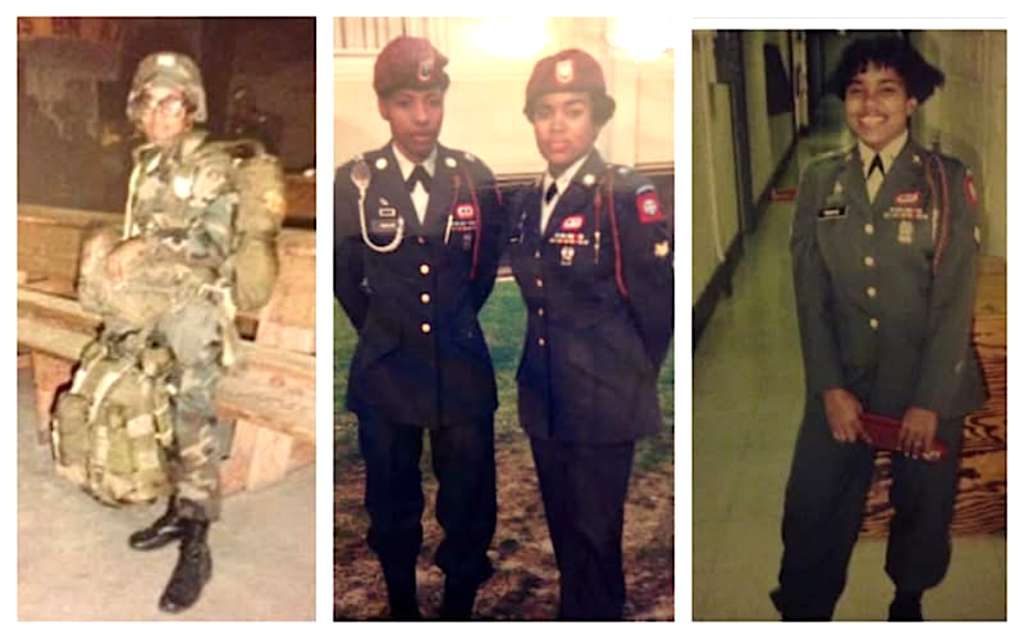 U.S. Army Veteran Diedre L. Windsor of Bethesda during her days of active military service.