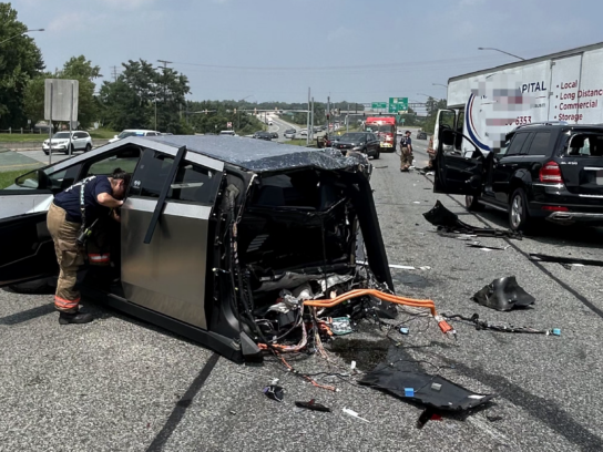 cyber truck accident