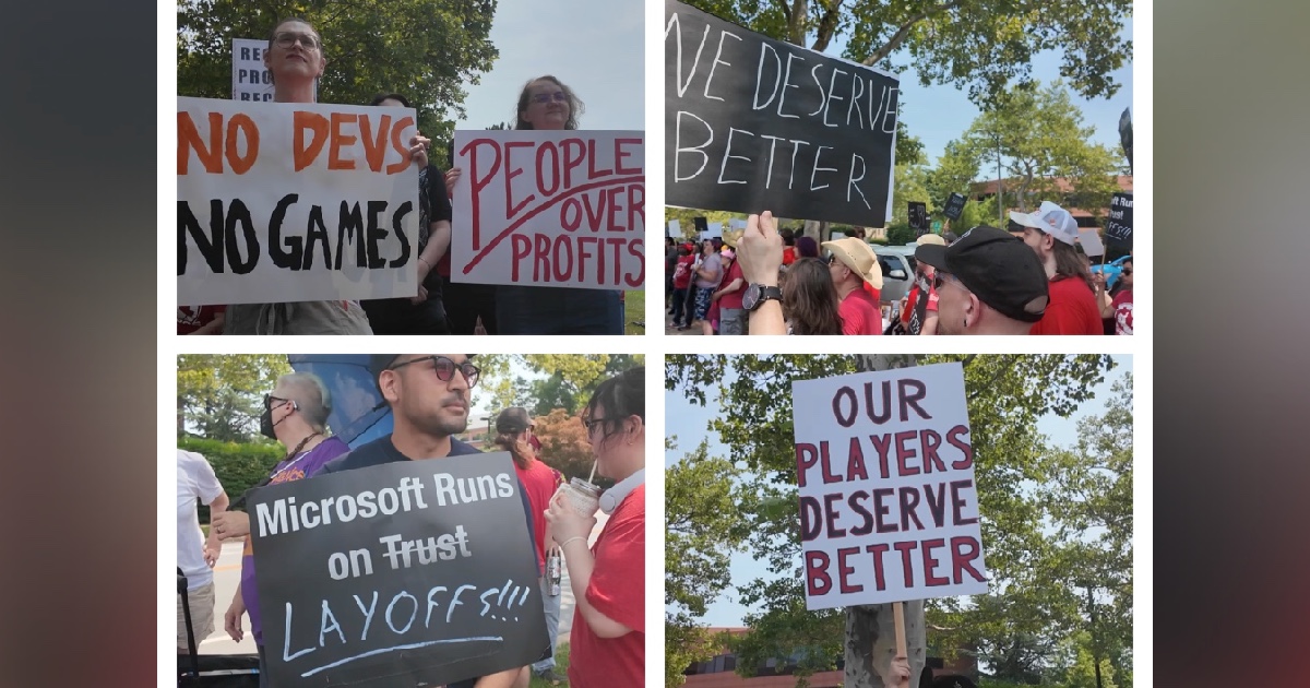 Video game developers protest layoffs at ZeniMax, Bethesda Game Studios