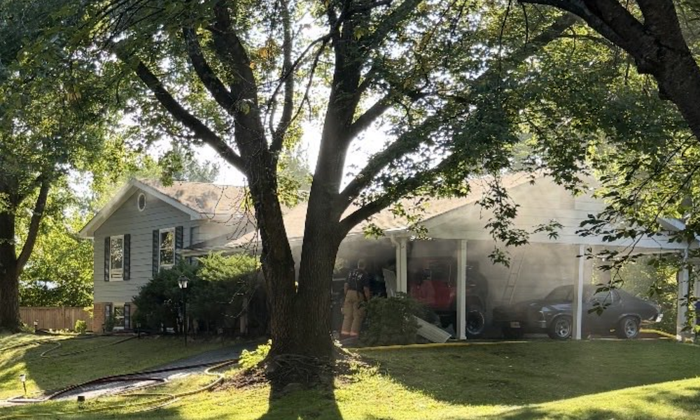 vehicle fire at Gaithersburg home