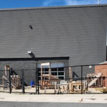 Empty Thomas Edison construction site after Foundations program cuts.