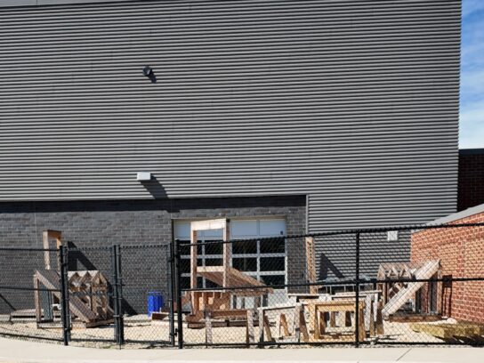 Empty Thomas Edison construction site after Foundations program cuts.