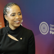 Sen. Angela Alsobrooks (D-Md.) talks with MCM at the the Congressional Black Caucus Foundation’s 55th Annual Legislative Conference in Washington, D.C. on Sept. 18, 2026